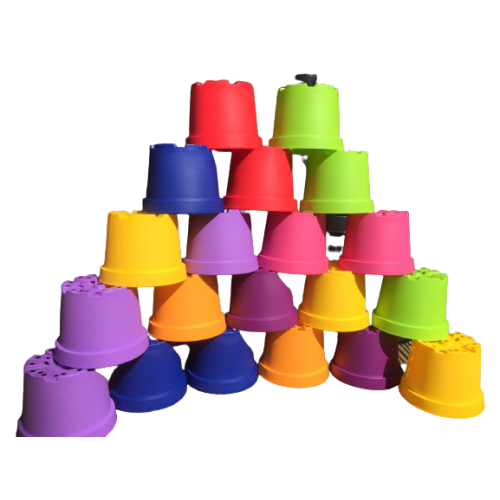 20 x COLOURED 3 LITRE PLANT POTS