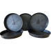 5 x 40cm Round Black Plastic Plant Pot Saucers 